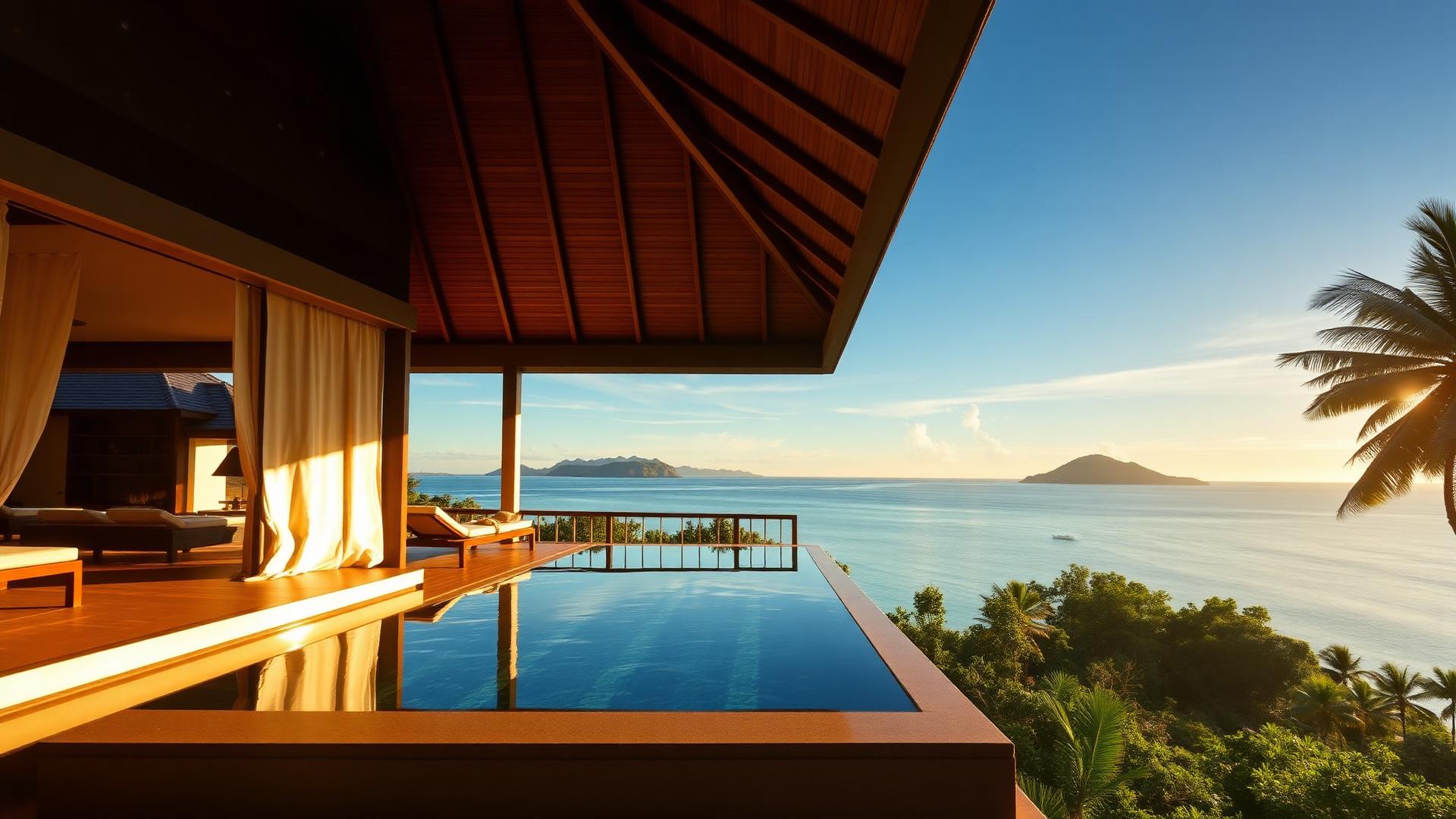 Luxury Thai pavilion with infinity pool overlooking the Andaman Sea at Amanpuri Phuket