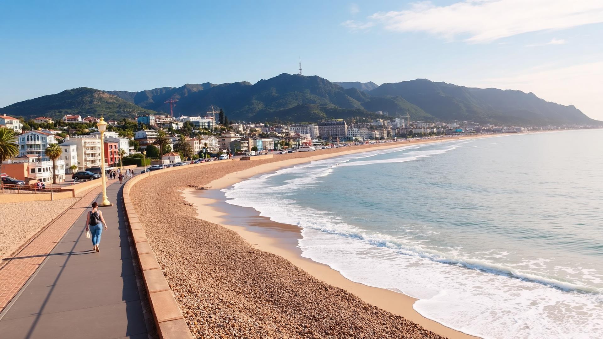 Coastal boardwalk along beach for solo travelers