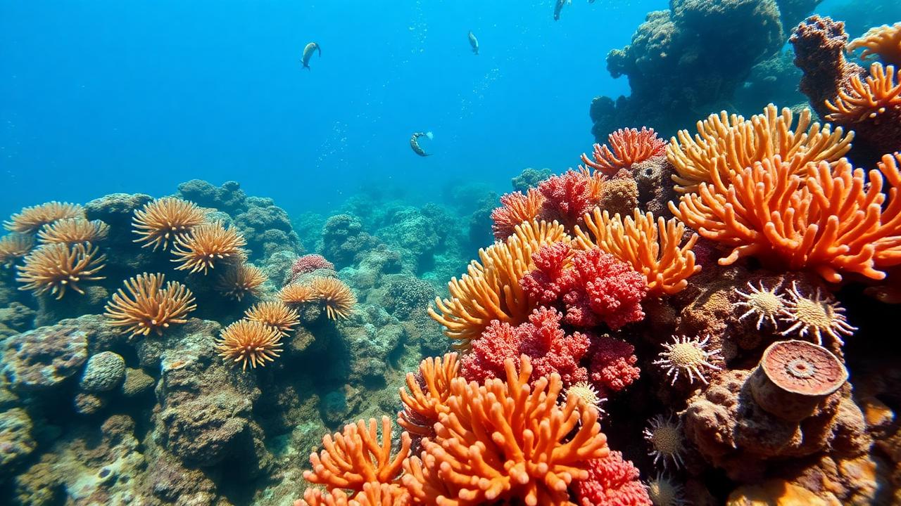 Raja Ampat Indonesia coral reef with incredible biodiversity and colorful soft corals