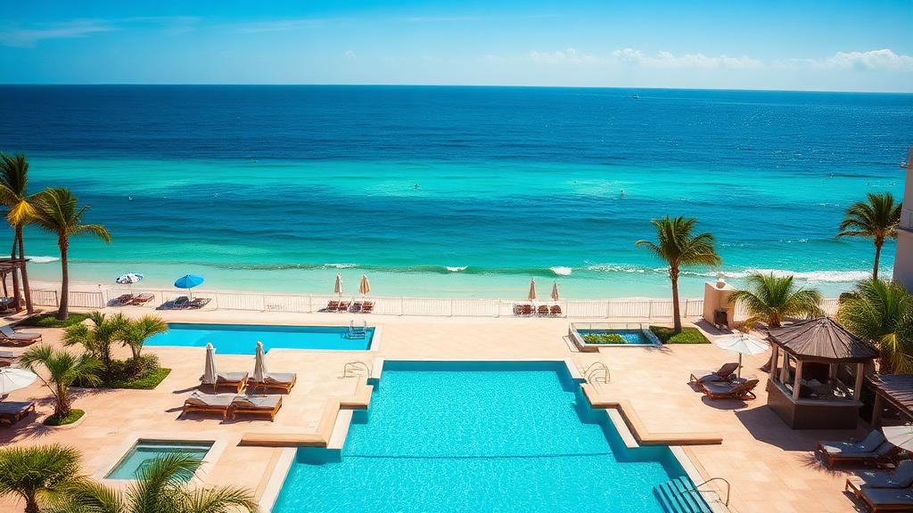 Oceanfront pool at The Breakers Palm Beach with Atlantic Ocean view