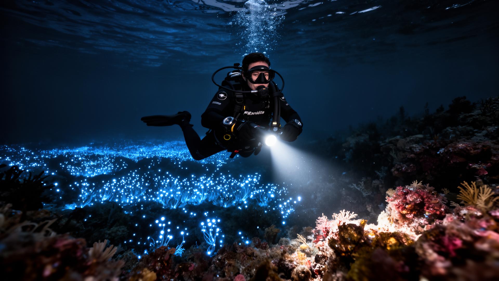 Florida's Best Beaches for Night Diving Adventures — Editorial Image