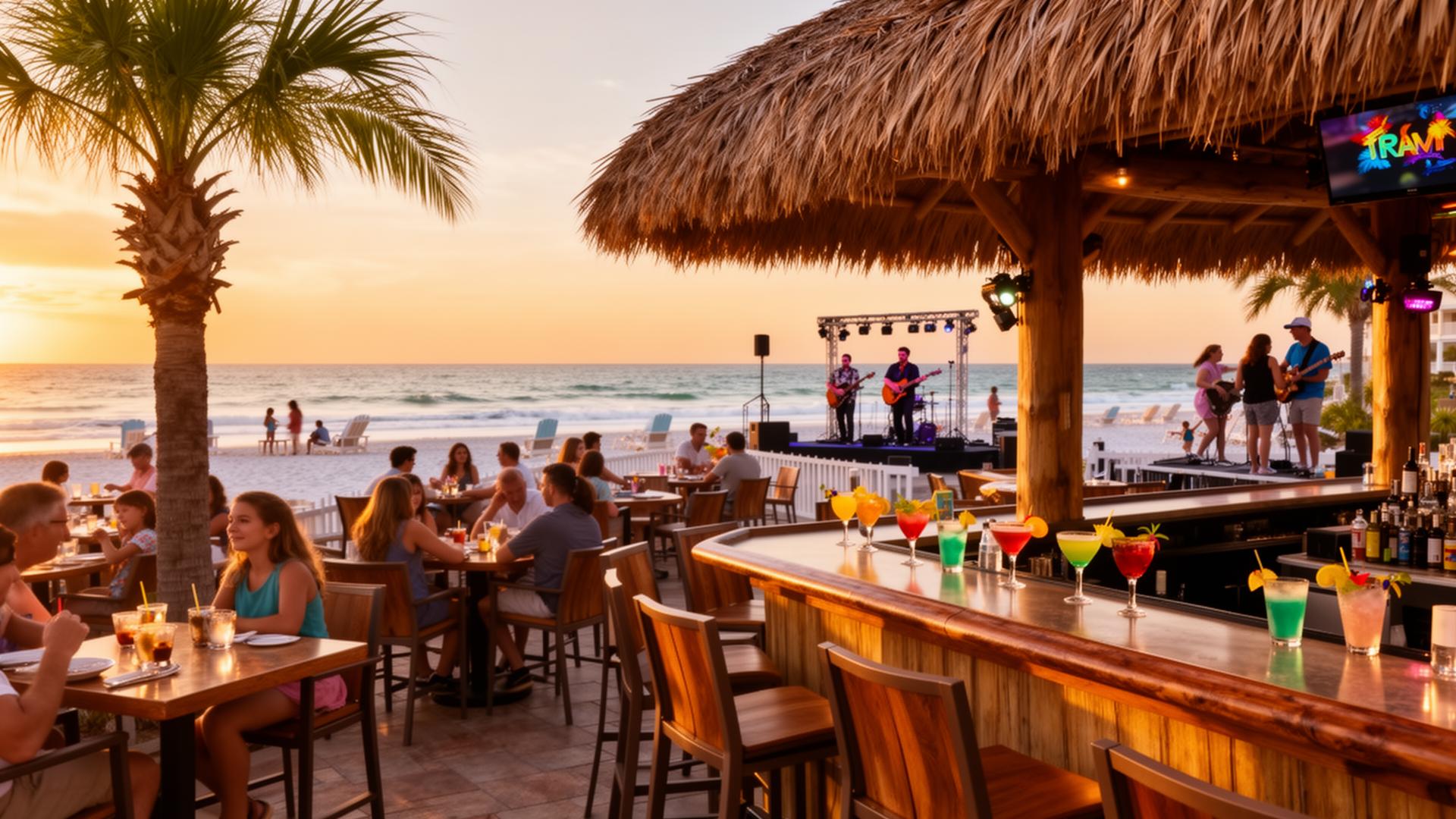 Pineapple Willy's beachfront restaurant and bar on Panama City Beach
