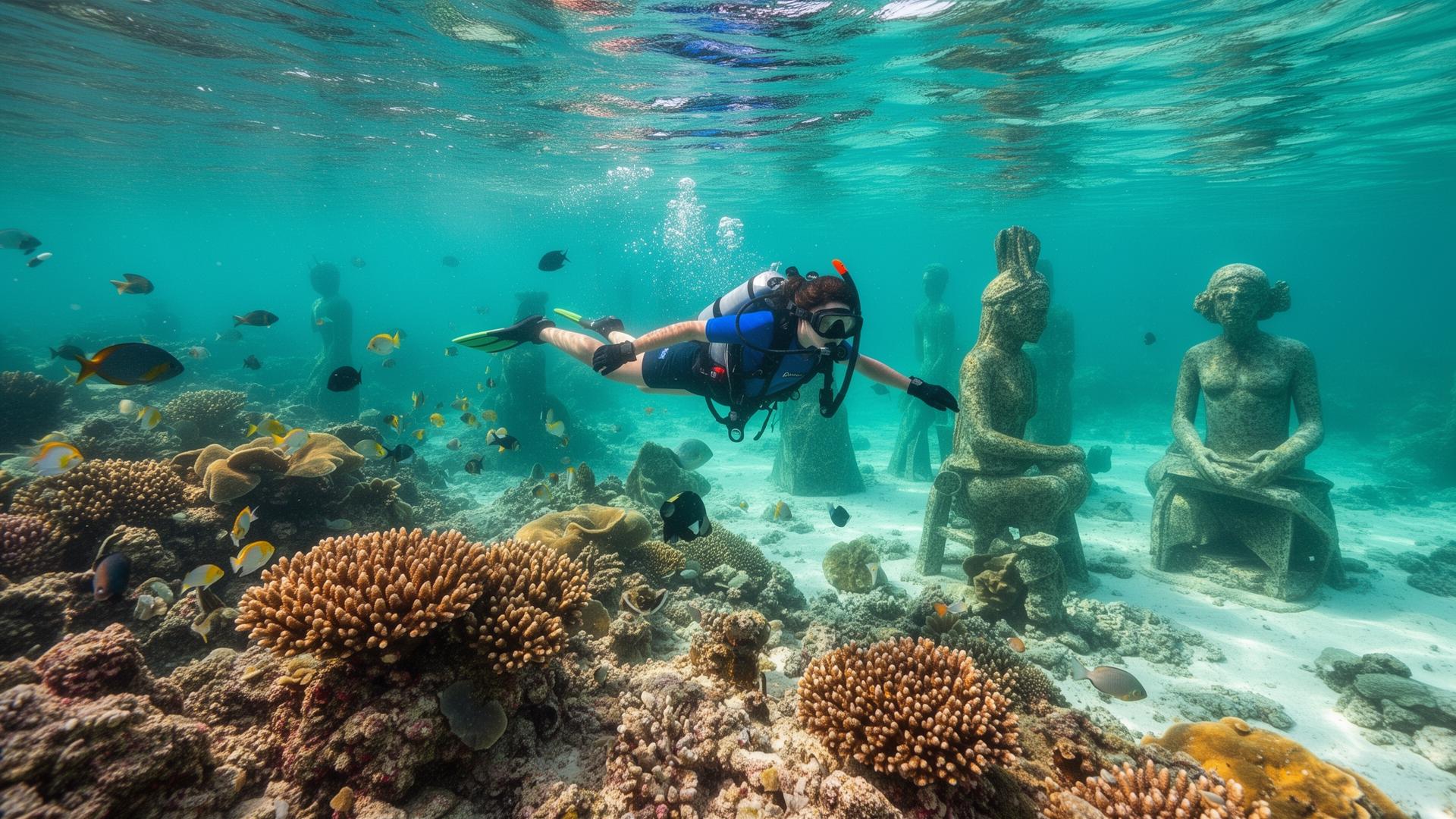 Snorkeling in Cancún — Reefs, Cenotes & MUSA — Editorial Image