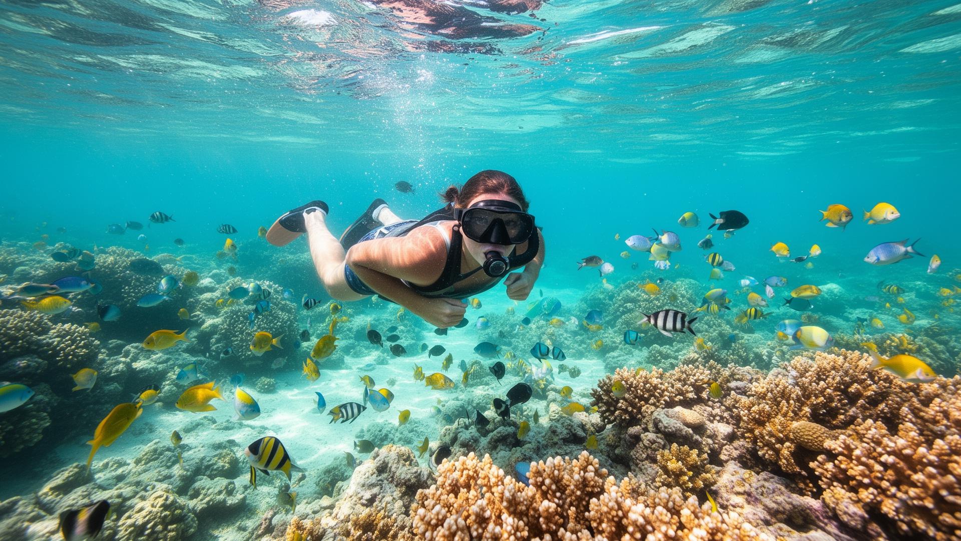 Snorkeling in Nassau — Coral Reefs & Swimming Pigs — Editorial Image
