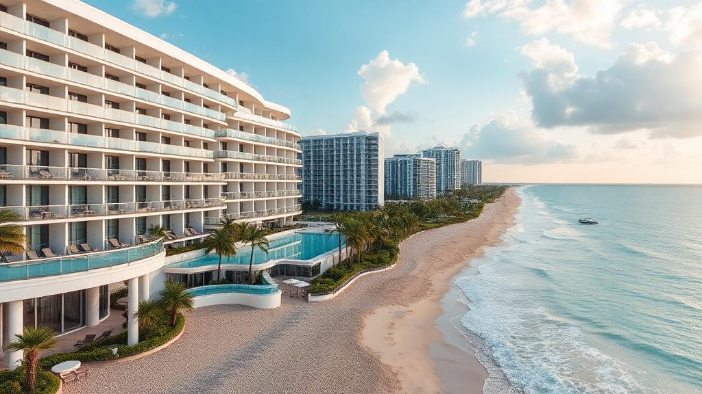 Elegant oceanfront resort on Miami Beach with Atlantic Ocean view