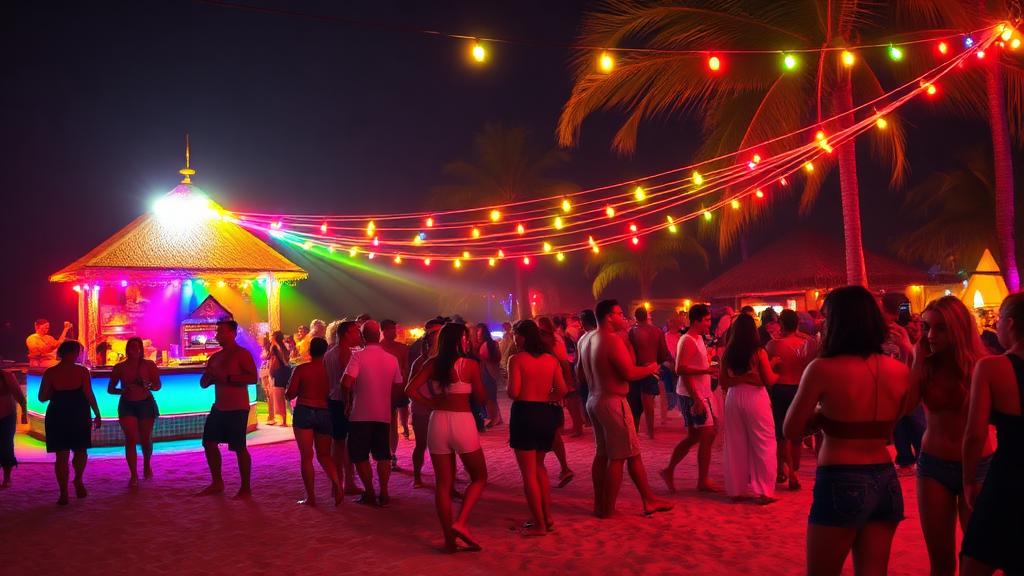 Beach party in Central America